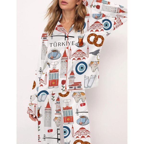 Istanbul Turkey Travel Pajama Set For Women 2