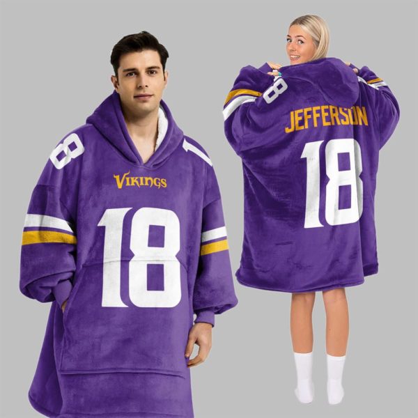 JJ 18 Minnesota Football Unisex Blanket Hoodie 2