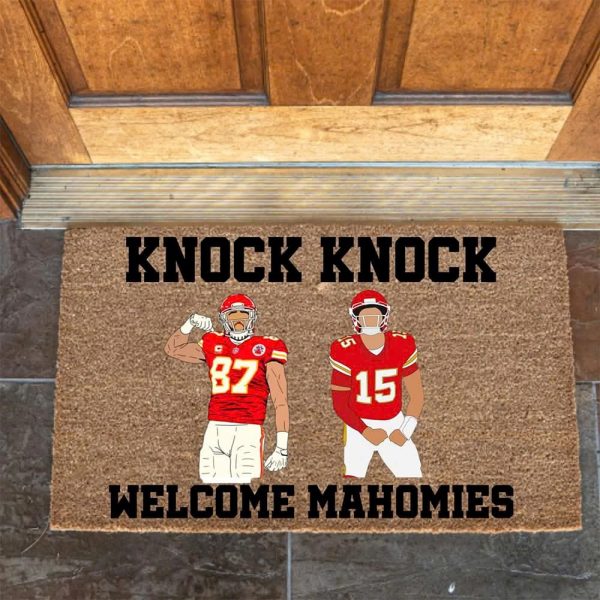 Knock Knock Welcome Mahomes Doormat 1