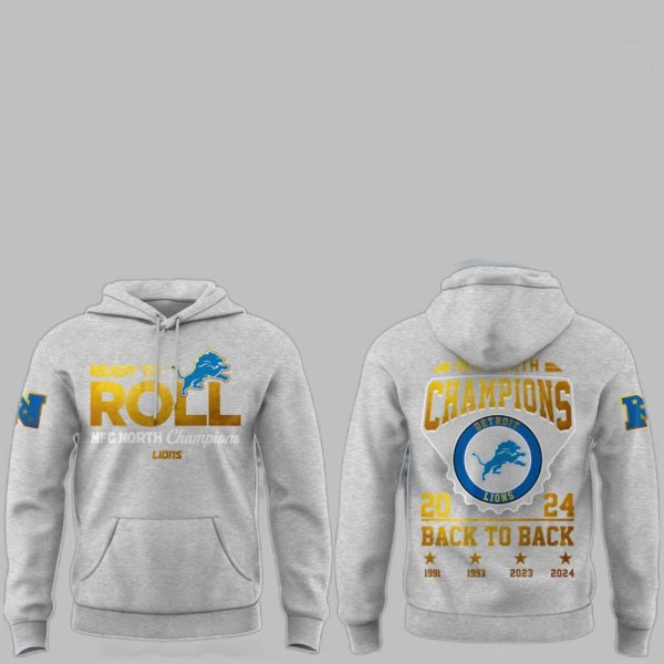 Lions Ready To Roll NFC North Champions Back To Back Hoodie