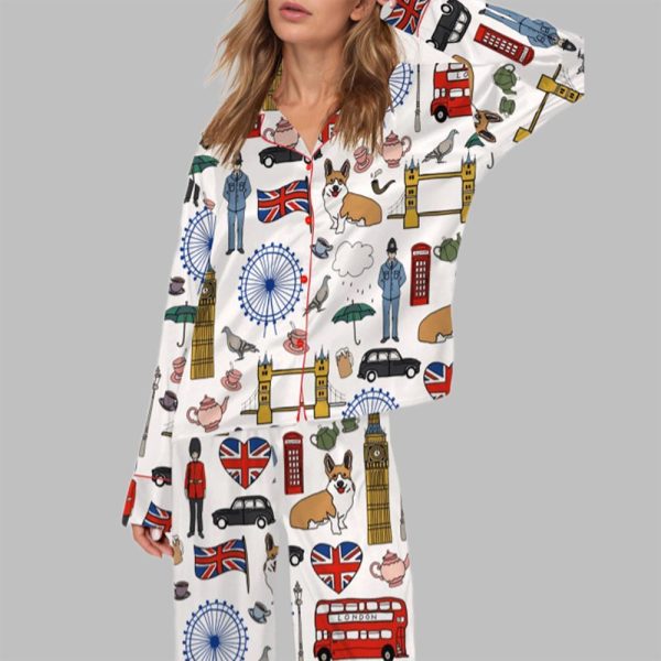 London Travel Pajama Set For Women 3