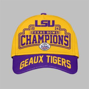 Lsu Texas Bowl Champions Geaux Tiger Hat Cap 2024 0