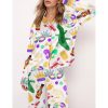 Mardi Gras Alligator Pelican King Cake Pajama Set For Women 2