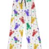 Mardi Gras Crawfish Contrast Wide Leg Pants For Women 1