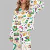 Mardi Gras Watercolor Pajama Set For Women 3