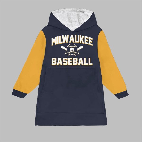 Milwaukee Baseball Blanket Hoodie 1