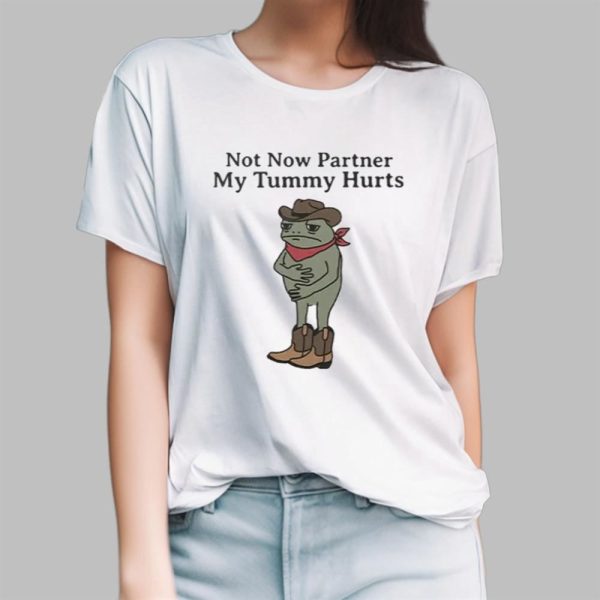 Not Now Partner My Tummy Hurts Shirt 13 5