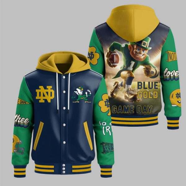 Notre Dame Irish Hooded Baseball Jacket 2025 0