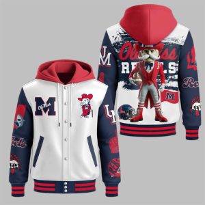 Ole Miss Rebels Hooded Baseball Jacket 2025 1