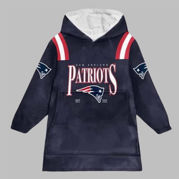 Patriots Brady 12 Fotball Unisex Blanket Hoodie 1