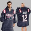 Patriots Brady 12 Fotball Unisex Blanket Hoodie 2