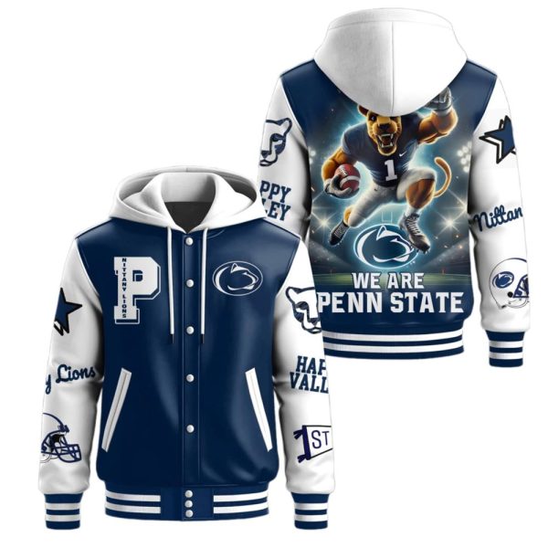 Penn State We Are Penn State Hooded Baseball Jacket 2025 0