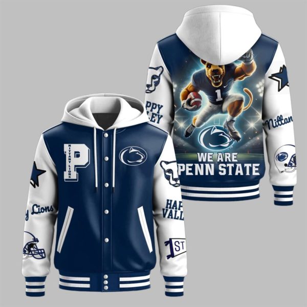 Penn State We Are Penn State Hooded Baseball Jacket 2025 1