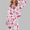 Retro Howdy Valentine Pajama Set For Women 2