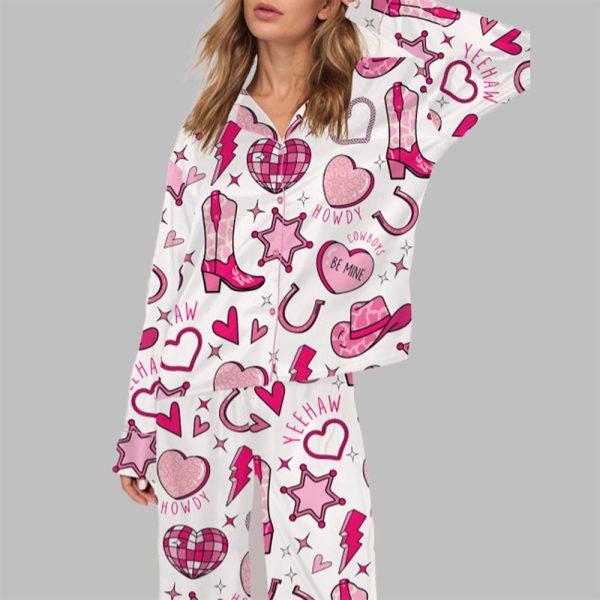 Retro Howdy Valentine Pajama Set For Women 2