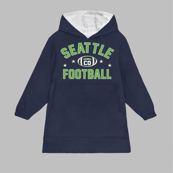 Seattle Football Blanket Hoodie 1