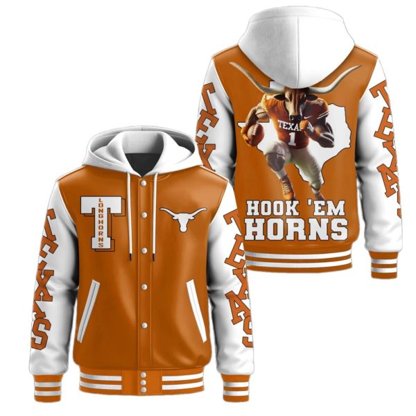 Texas Hooded Baseball Jacket 2025 11