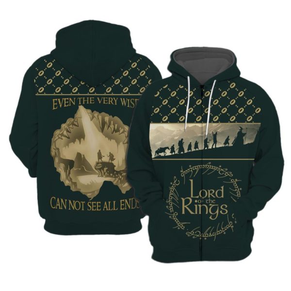 The Lord of The Rings Even The Very Wise Can Not See All Ends Hoodie 1 1