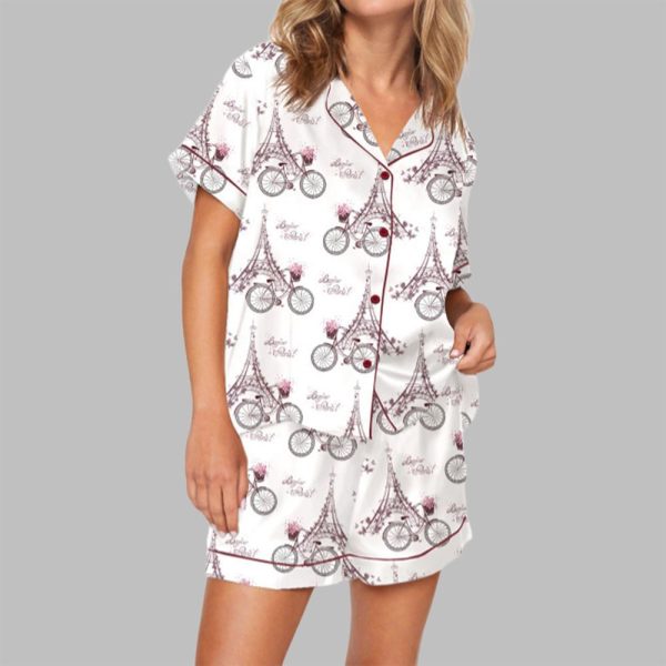 Travel To France Pajama Set For Women 1