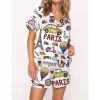 Travel To Paris Pajama Set For Women 1