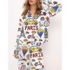 Travel To Paris Pajama Set For Women 2