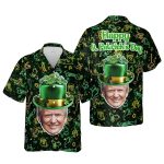 Trump Happy St Patrick's Day Hawaiian Shirt