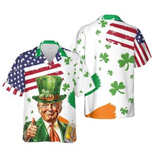 Trump St Patrick's Day Hawaiian Shirt