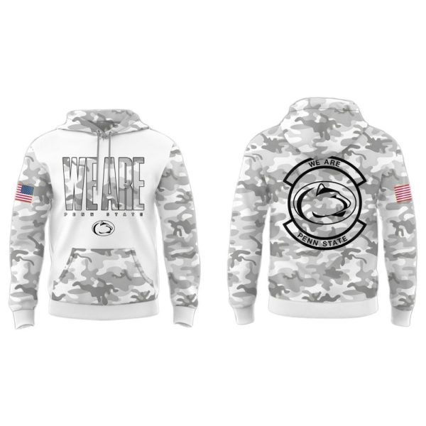 We Are Penn State Veterans Camo Hoodie 2025