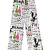 Wicked Musical Contrast Wide Leg Pants For Women 0