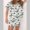 Womens Eagles Football Print Pajama Set 2